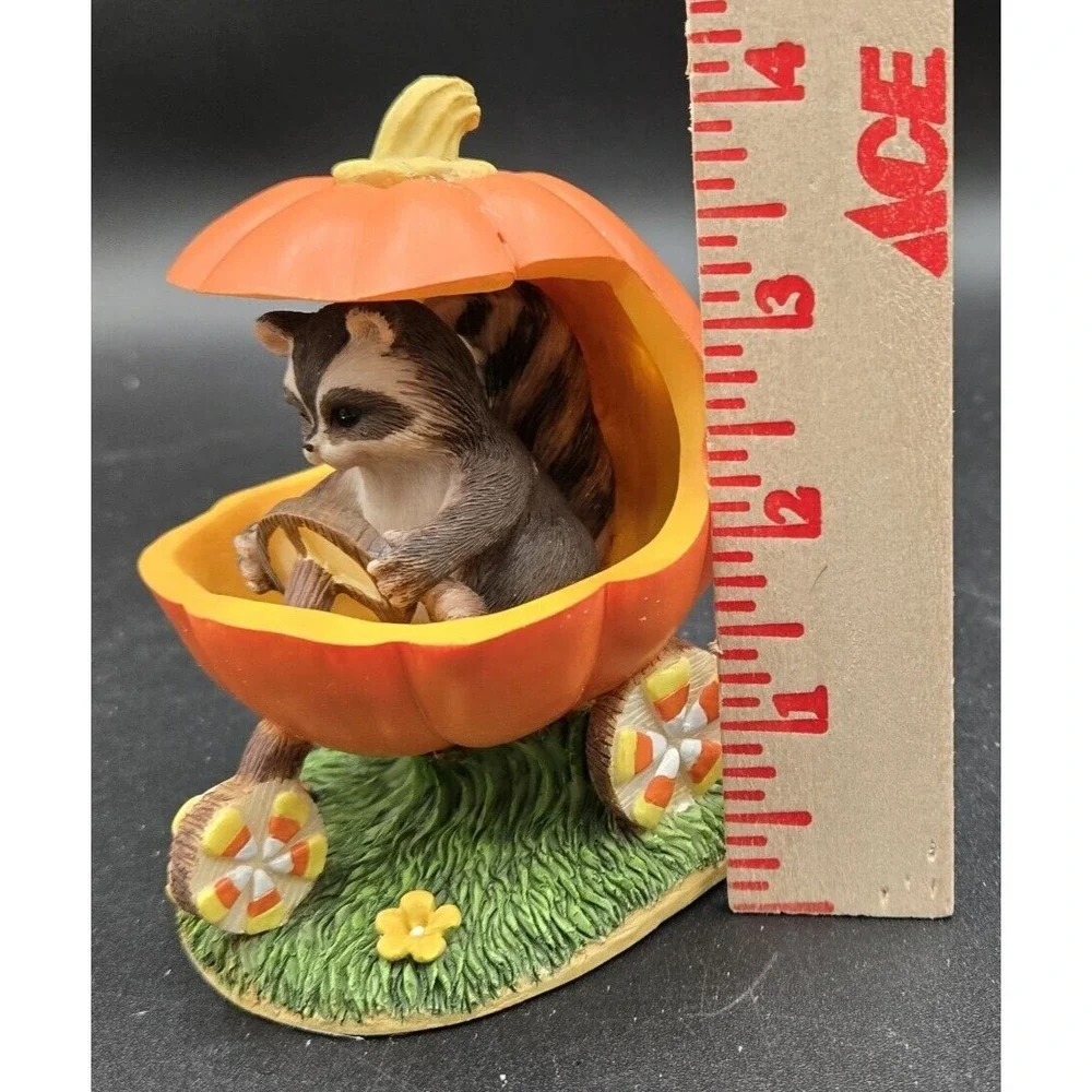 Fitz & Floyd Charming Tails Jack-O-Lantern Jalopy Halloween Pumpkin Candy Corn F
